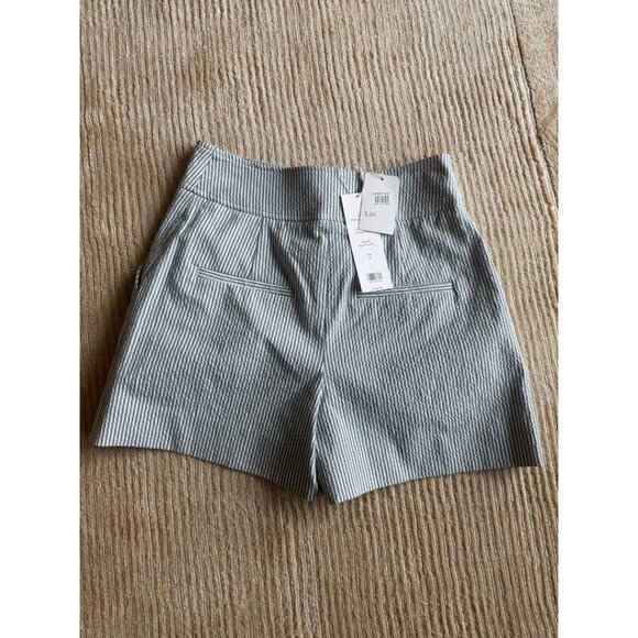 Veronica Beard Haina Stretch Seersucker Shorts Blue/White Size 0 NWT - Picture 4 of 8